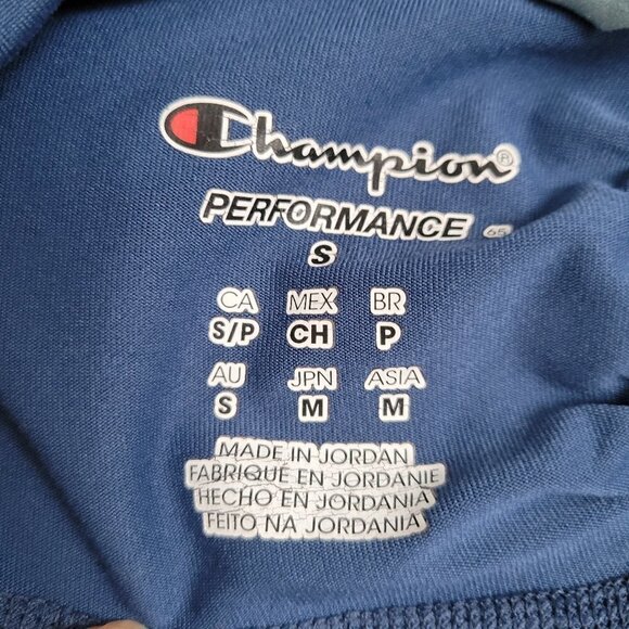 Champion Performance Active Workout Blue Full Zipper Long Sleeve Jacket Sz Small - Picture 9 of 13